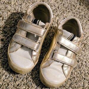 ShuShop Gold Kids Sneakers with Velcro